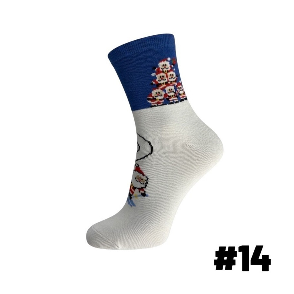 Novelty Christmas Knit Socks 5.5-8.5 US Holiday Santa Claus Unisex Soft Cozy NEW